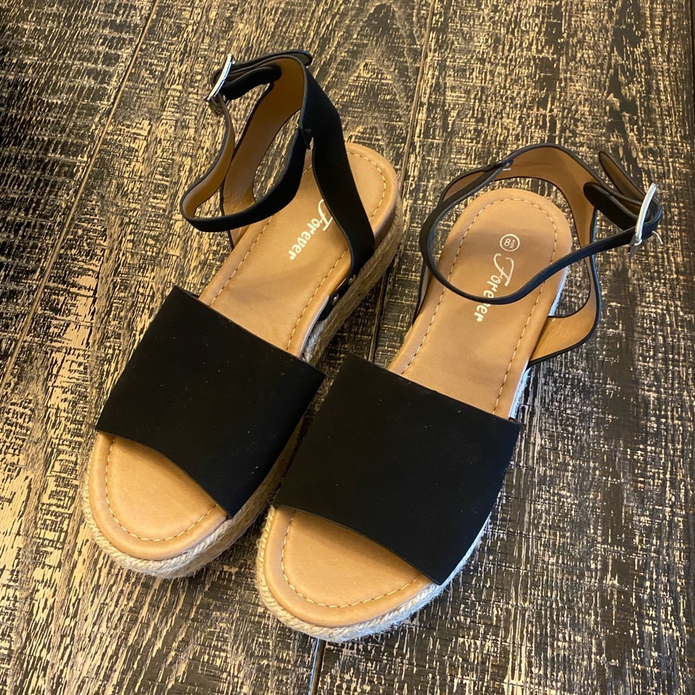 Black Espadrille Sandals